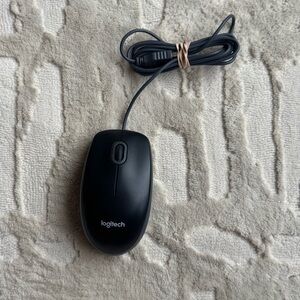 Logitech Black Wired Optical Mouse